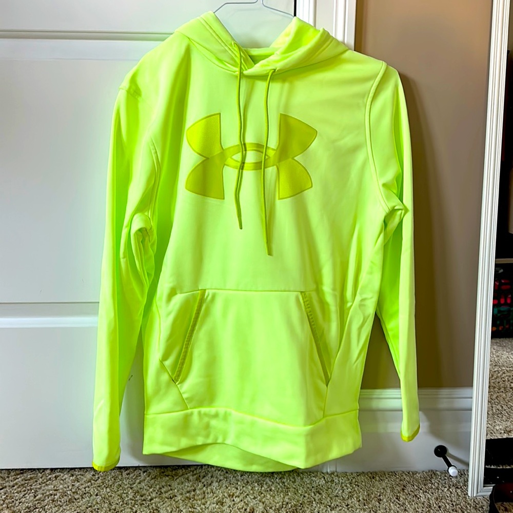 Under Armour Men’s small neon green sweatshirt